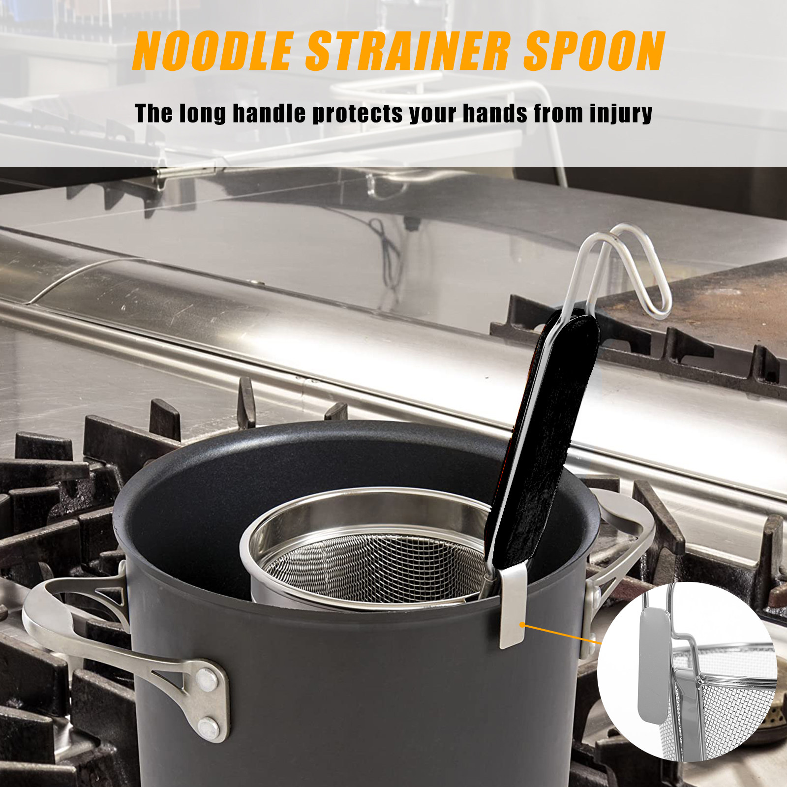 Kitchen Gadgets Pasta - 1 Adet Paslanmaz Çelik Süzgeç, Erişte
