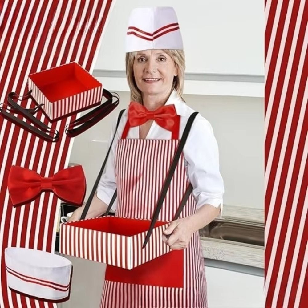 Kitchen Gadgets For Women - Karnavallar Sirk Garson Cosplay Önlük Şapkalı