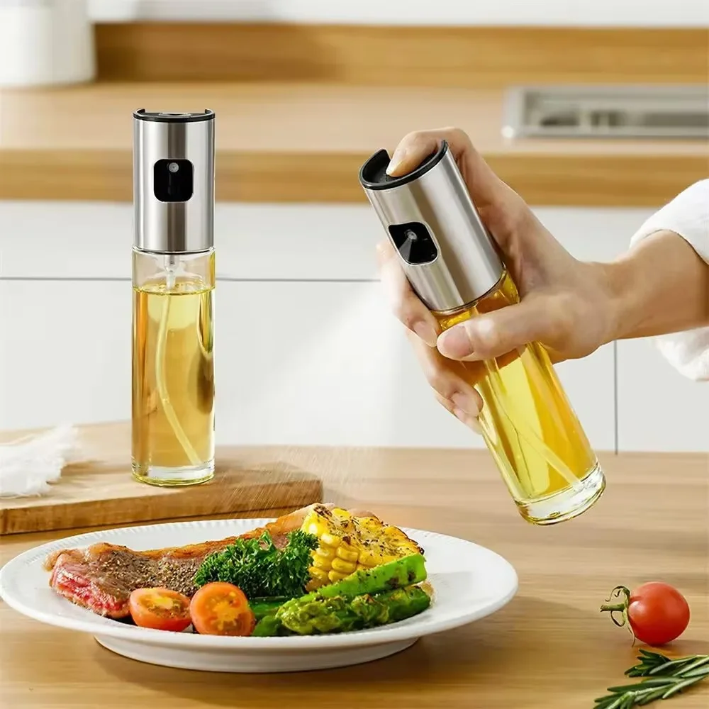 Oil Mister Spray Bottle - Yemek Pişirmek İçin Cam Yağ Spreyi,