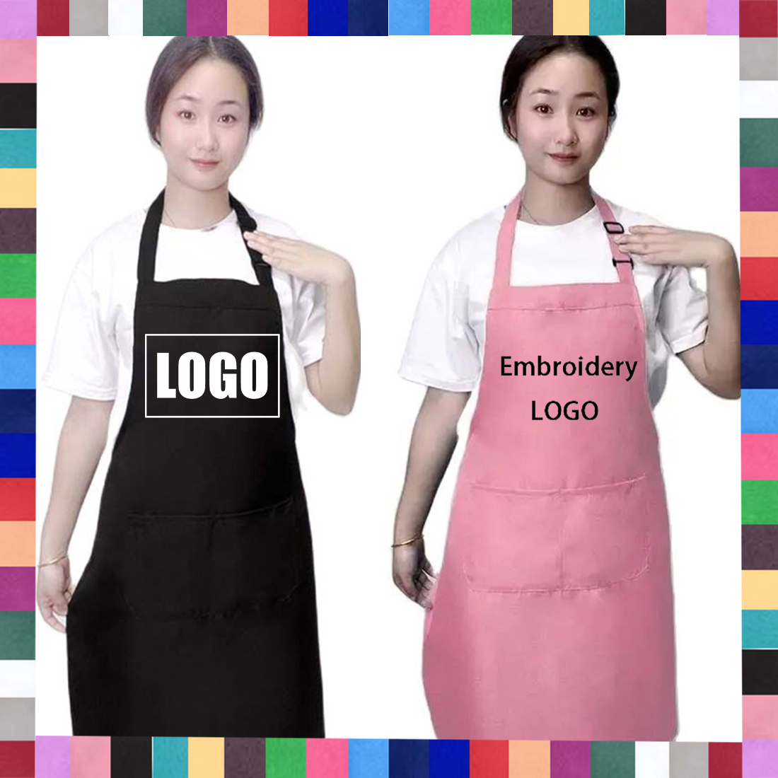 Kitchen Gadgets For Women - 18 Renk Özel LOGO Önlükleri Kadın