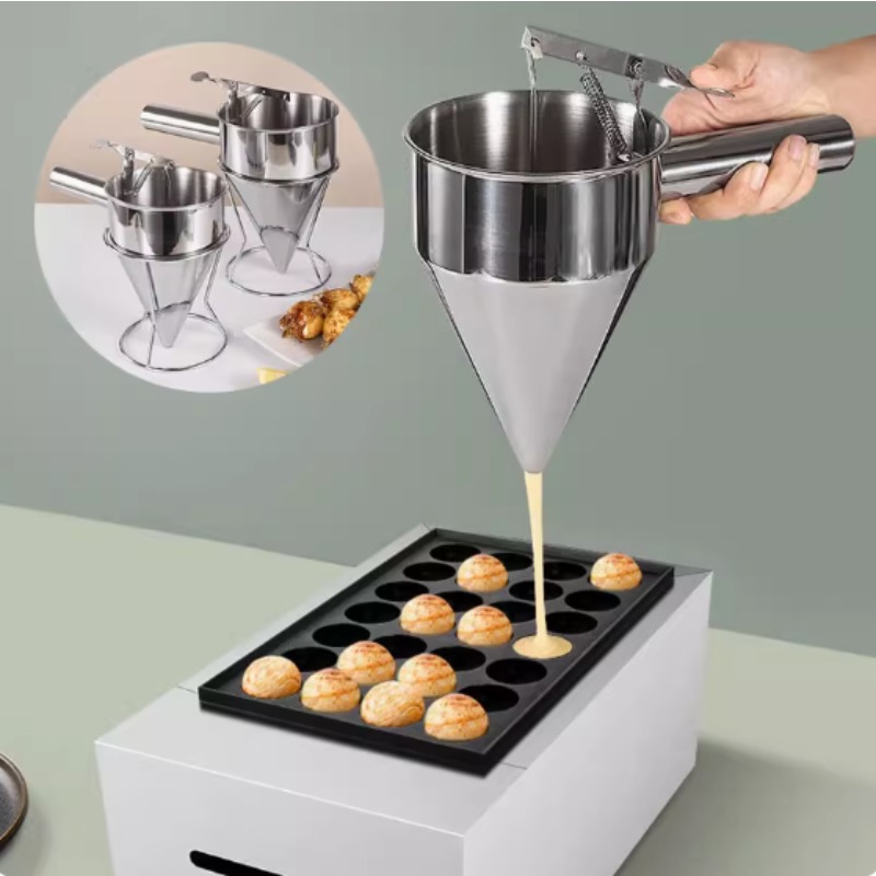 Kitchen Handy Gadgets - 600/1200ML Paslanmaz Çelik Sıvı Hunisi Dağıtıcısı,