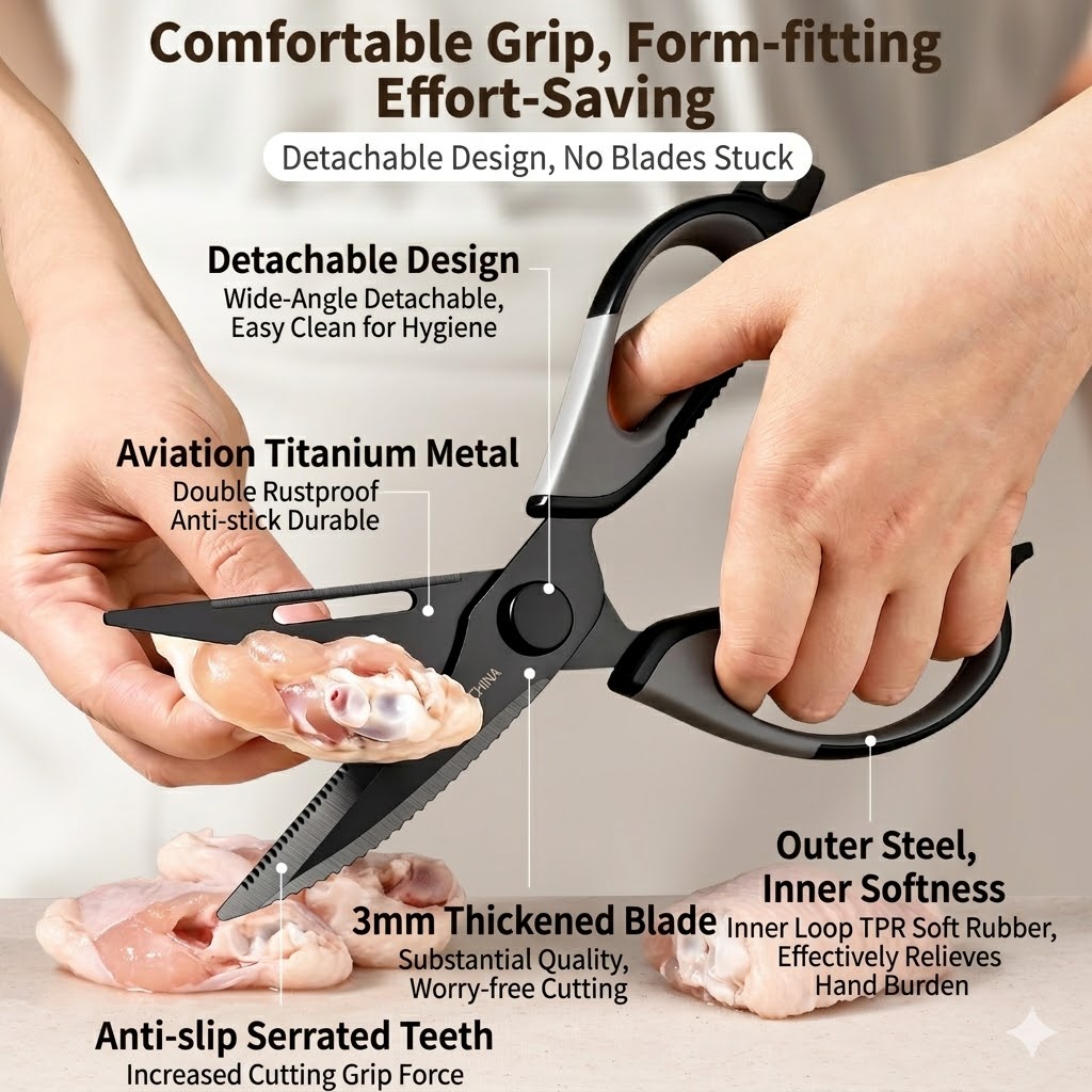 Mutfak makası Titanyum Tavuk k - Kitchen Handy Gadgets incelemesi ve fiyatı