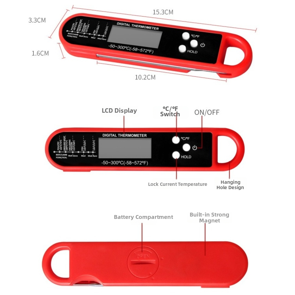 Arkadan Aydınlatmalı Ekran Anı - Instant Read Thermometer incelemesi ve fiyatı
